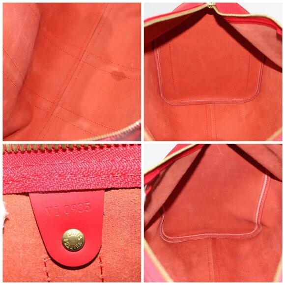 LOUIS VUITTON Epi Keepall 45 Boston Bag Red - Picture 15 of 16